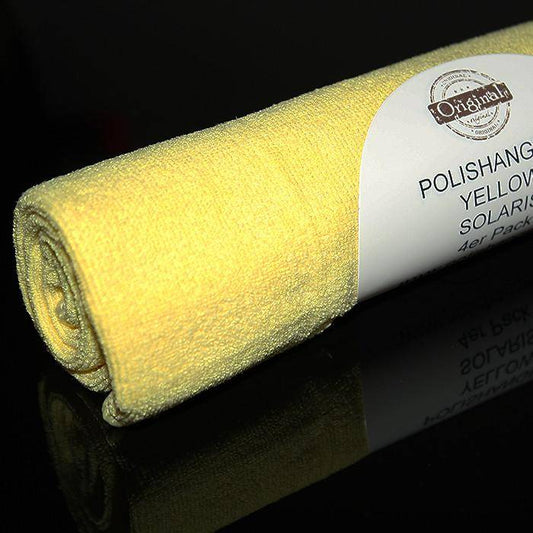 POLISHANGEL YELLOW SOLARIS SET 4 | Premium microvezeldoeken voor auto-detailing